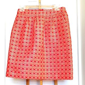 Retro metallic pink and coral skirt